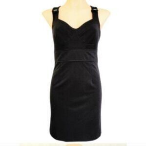 Guess Jeans Stretch Button Strap Racer Back Dress